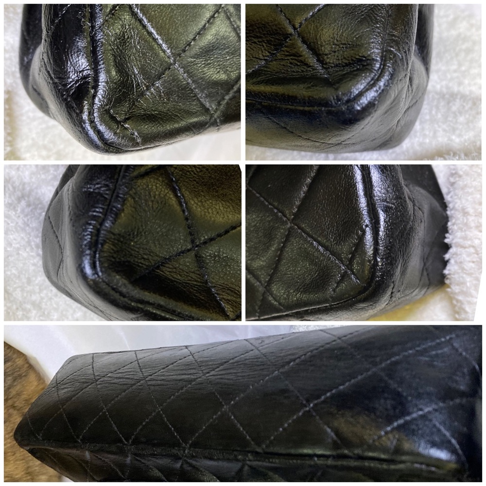 Chanel Vintage Classic Double Flap Lambskin Leather Shoulder Bag - Picture 11 of 16